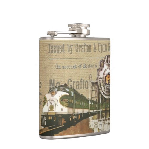 Vintage Locomotive Train Flask