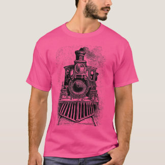 Vintage Locomotive Train Front Facing T-Shirt