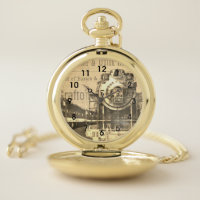 Vintage Locomotive Train Pocket Watch