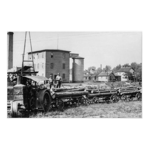 Vintage Log Train Marine City Michigan Photo Print
