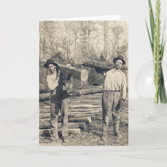 vintage loggers photo card (Front)