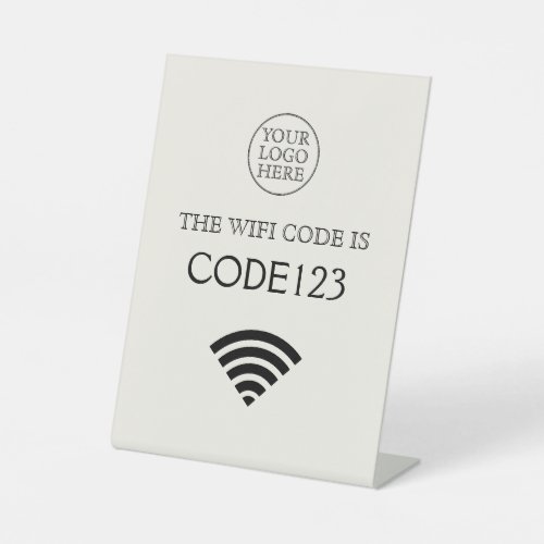 Vintage Logo Wifi Code QR Pedestal Sign