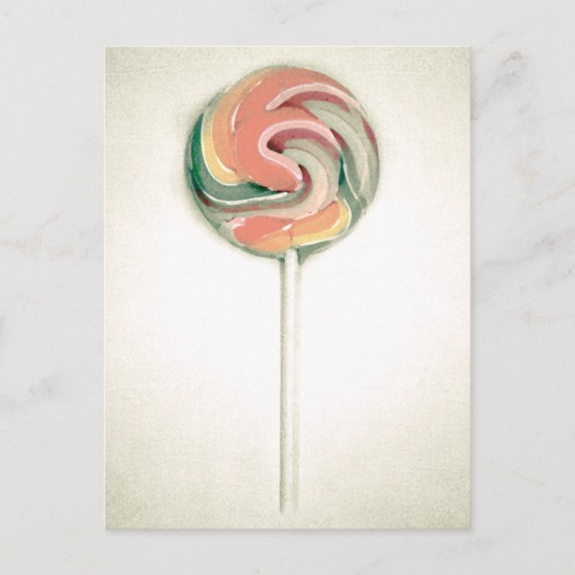 VINTAGE LOLLIPOP POSTCARD (Front)