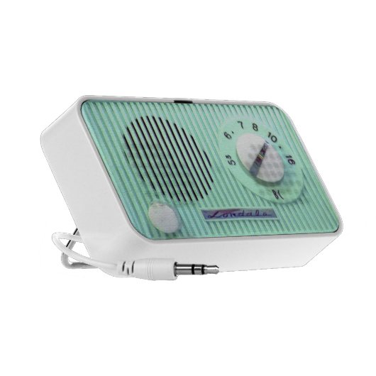 Vintage Londale Radio - Turquoise Mini Speaker (Side)