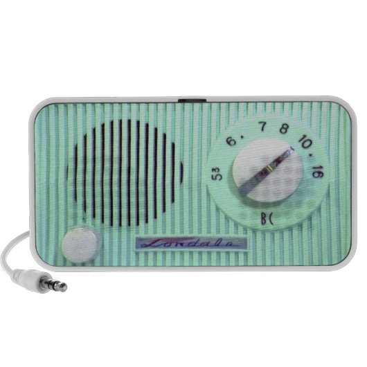 Vintage Londale Radio - Turquoise Mini Speaker (Front)