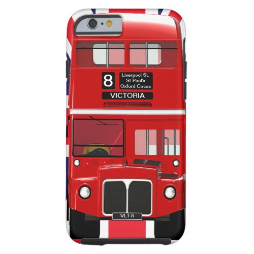 Vintage London Bus and Union Jack Tough iPhone 6 Case