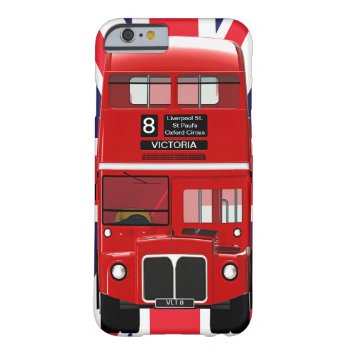 Vintage London Bus And Union Jack Barely There Iphone 6 Case by sc0001 at Zazzle