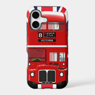 Vintage London Bus and Union Jack iPhone 17 Case