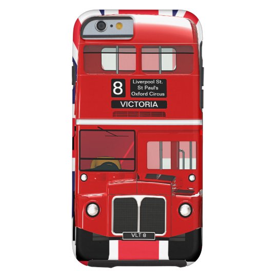 	Vintage London Bus and Union Jack Tough iPhone 6 Case | Zazzle Vintage London Bus and Union Jack Tough iPhone 6 Case