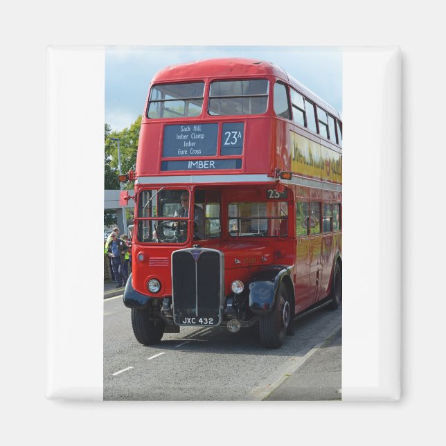 Vintage London Bus Magnet (Front)