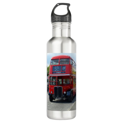 Vintage London Bus Stainless Steel Water Bottle