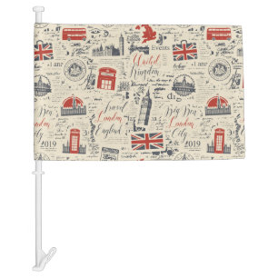 Vintage London Car Flag