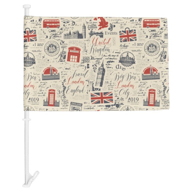Vintage London Car Flag (Front)