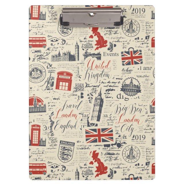 Vintage London Clipboard (Front)