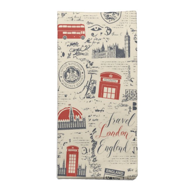 Vintage London Cloth Napkins (Folded)