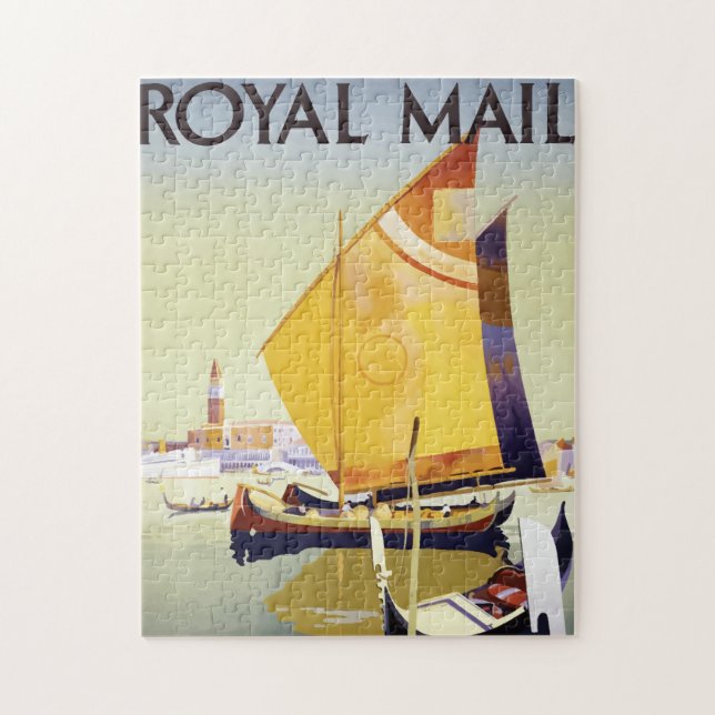 Vintage London Cruise Travel Design Jigsaw Puzzle (Vertical)