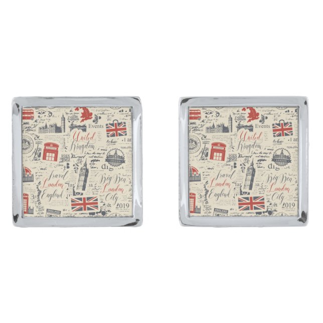 Vintage London Cufflinks (Front)