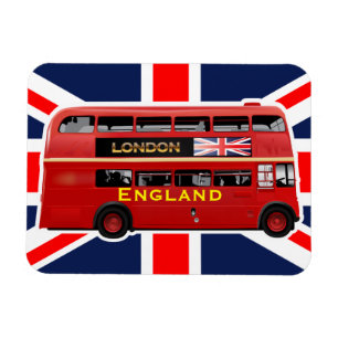 Vintage London Double Decker Bus Magnet