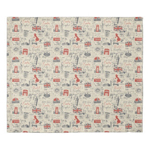 Vintage London Duvet Cover