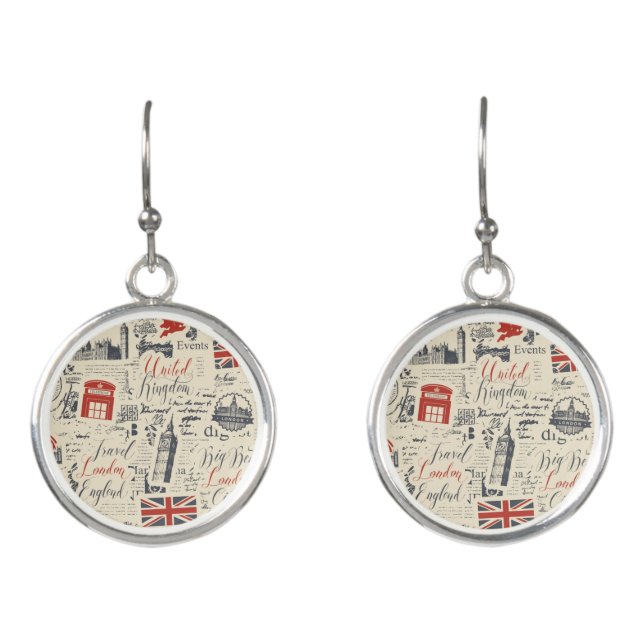 Vintage London Earrings (Front)