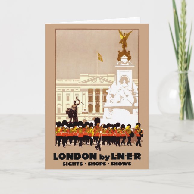 Vintage London England by Railway Travel Postcard (Front)