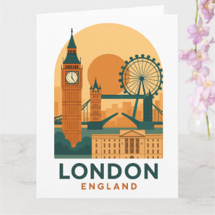 Vintage London England Travel Card – Retro Big Ben