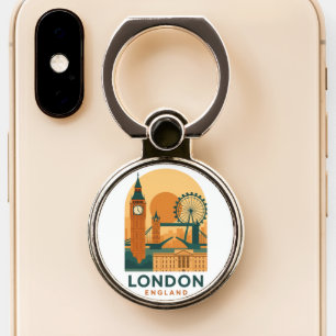Vintage London England Travel   Retro  Phone Ring Stand