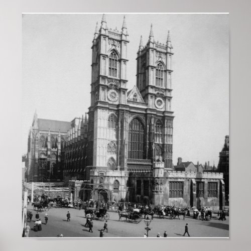 Vintage London England Westminster Abbey 1903 Poster