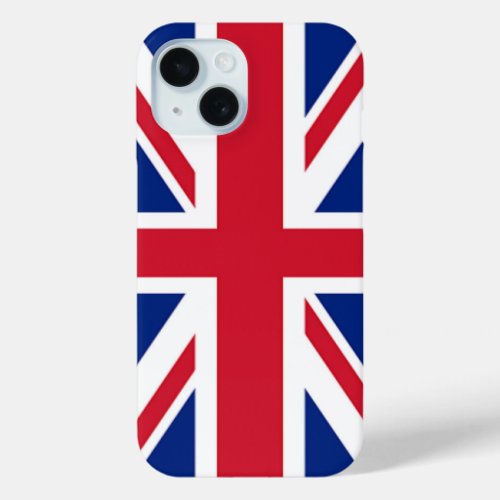 vintage london fashion british flag union jack iPhone 15 case
