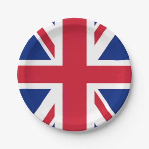 vintage london fashion british flag union jack paper plates