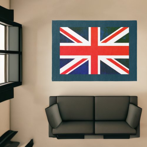 vintage london fashion british flag union jack rug