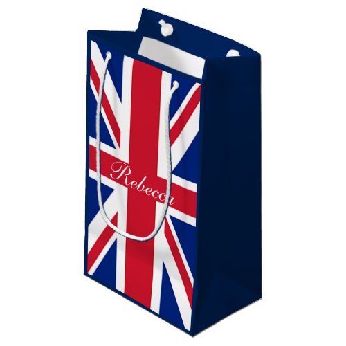 vintage london fashion british flag union jack small gift bag