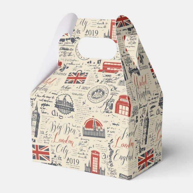 Vintage London Favor Box (Front Side)