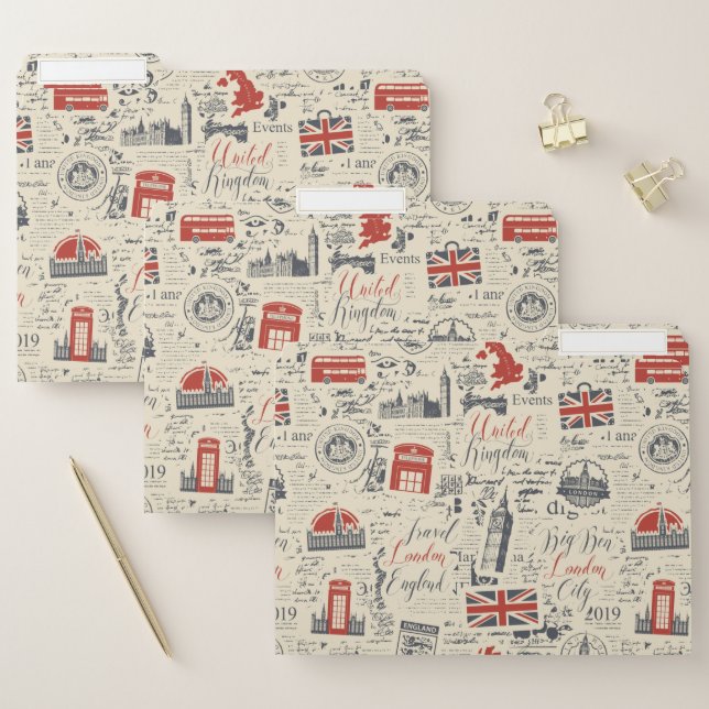 Vintage London File Folders (Set)