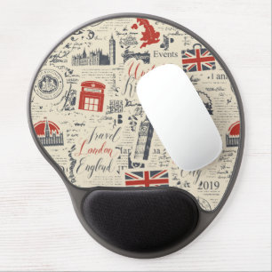 Vintage London Gel Mouse Pad