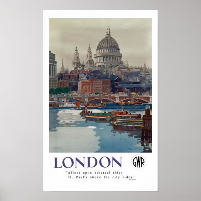 Vintage London GWR Frank H. Mason Travel Poster (Front)