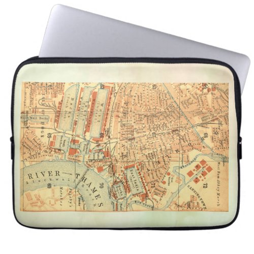 Vintage London Map Laptop Sleeve