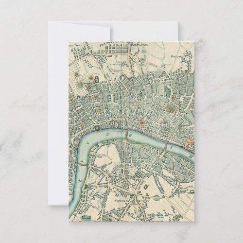 Vintage London Map Notecards