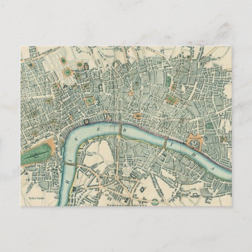 Vintage London Map Postcards