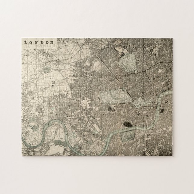 Vintage London Map Puzzle (Horizontal)
