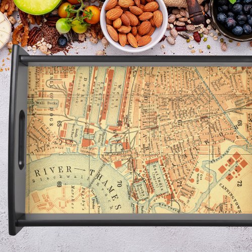Vintage London Map Serving Tray