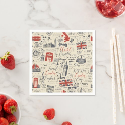 Vintage London Paper Napkins