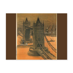 Vintage London Paris Railroad Travel Advertisement Postcard