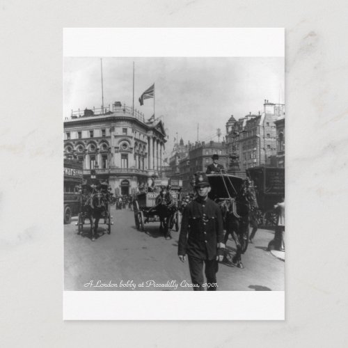 Vintage London Piccadilly Circus street scene 1901 Postcard