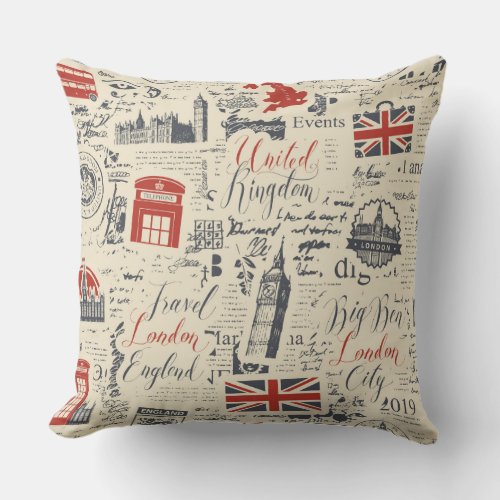 Vintage London Pillow