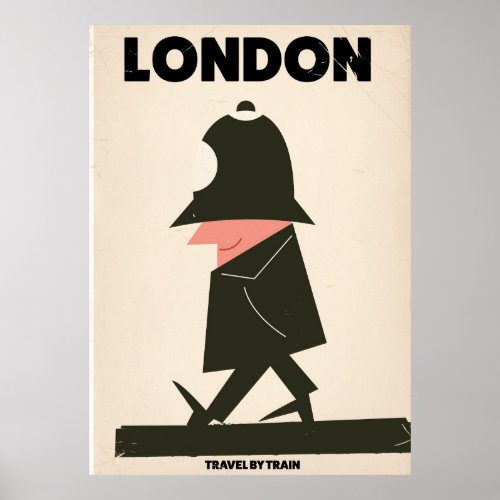 Vintage London Policeman travel poster