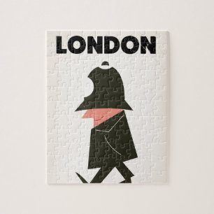 Vintage London Policeman travel poster Jigsaw Puzzle