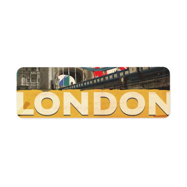 Vintage London Poster Label (Front)