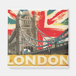 Vintage London Poster Magnet