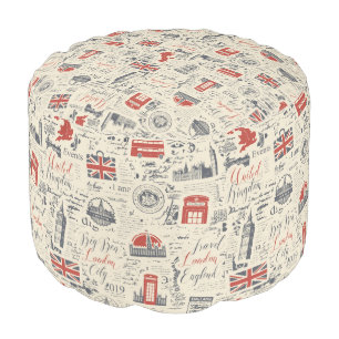 Vintage London Pouf